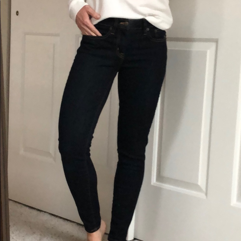 J Crew Factory Super Dark Blue Skinny Jeans - Picture 1 of 7